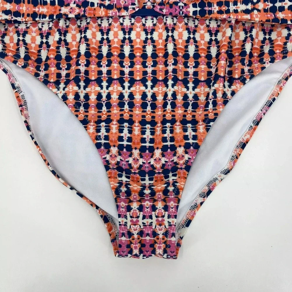 Jessica Simpson Bikini Bottom Women's XL Fuchsia Multicolor High Waisted New NWT